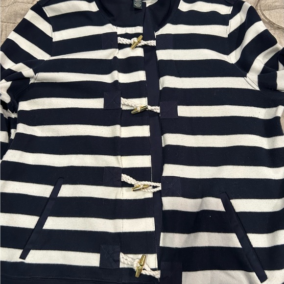 Ralph Lauren Navy and White Striped Blazer - Picture 3 of 4